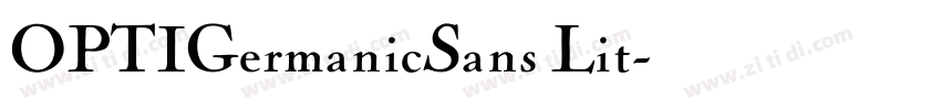 OPTIGermanicSans Lit字体转换